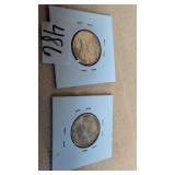 1965 & 66 25 cent coins