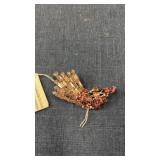 Vintage cascade brooch with rhinestones