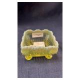 Opalescent Vaseline glass dish