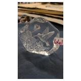 Hummingbird Crystal paperweight