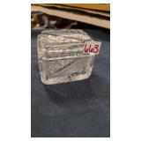 Glass Crystal trinket dish with lid