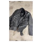 Leather motorcycle jacket - musty