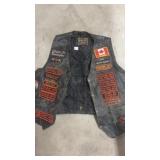 Leather motorcycle vest