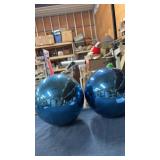 Giant blue Xmas balls