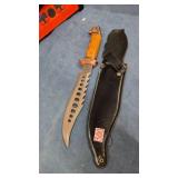 stainless steel fixed-blade hunting knife