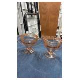 Etched pink depression cream/ sugar