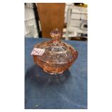 Pink depression candy dish