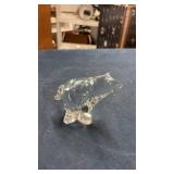 Glass bear paperweight
