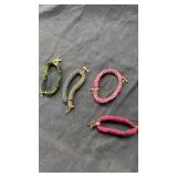 Fibre charm bracelets