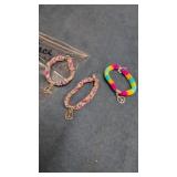 Crafted bracelets with peace charms