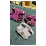 Purple dog harnesses