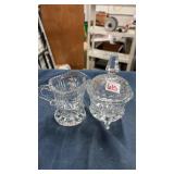Crystal cream & sugar set