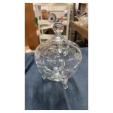 Glass lidded candy dish