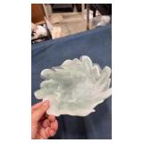 Frosted glass swirl bowl