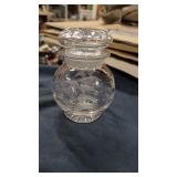 Crystal canister with lid