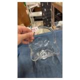 Etched glass basket