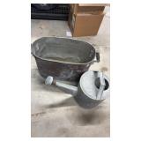 Vintage galvanized garden decor
