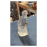 Large glass bird paperweight/ decor