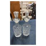 Vintage cut glass cruet set