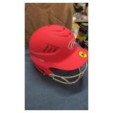 Pink softball helmet