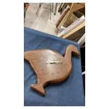 Wooden duck clock
