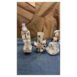 Vintage ceramic figures/ vase