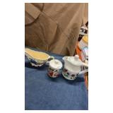 Assorted patterned dishes