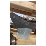 Vintage galvanized coal bucket