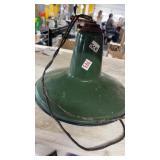 Vintage enamel lamp shade