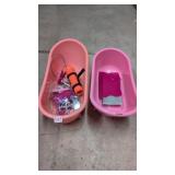 Barbie tubs and miscellaneous items