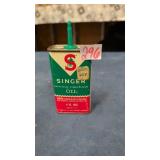 Singer sewing machine oil tin (almost empty)