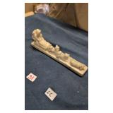 vintage Inuit-style dog sled Pearlite sculpture