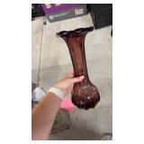 Purple ruffled edge vase