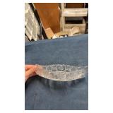 Crystal canoe candy dish - chipped