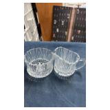Crystal cream & sugar set