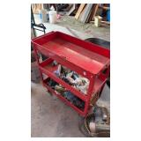 Red metal cart