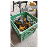 Crate of Dewalt drills