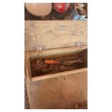 Vintage wood toolbox