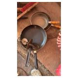 Pans and mixer