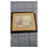 Framed oil painting signed Walton