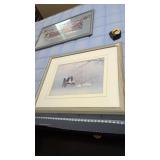 signed vintage lithograph titled 'Going Home' by