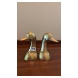 Brass duck book ends