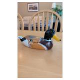 Wooden signed duck