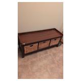 Entryway bench with storage