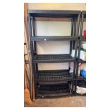 Black plastic shelf