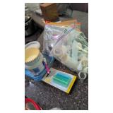 Cookie press & cutters muffin cups and candle's