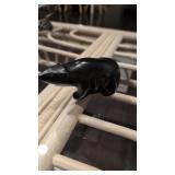 Carved black bear signed