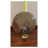 Brass peacock