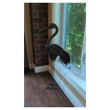 Metal crane garden decor