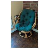 rattan swivel rocker chair